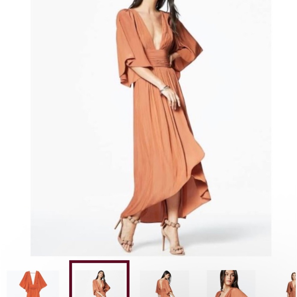 Ramy Brook Terracotta Angel Sleeve Maxi Dress